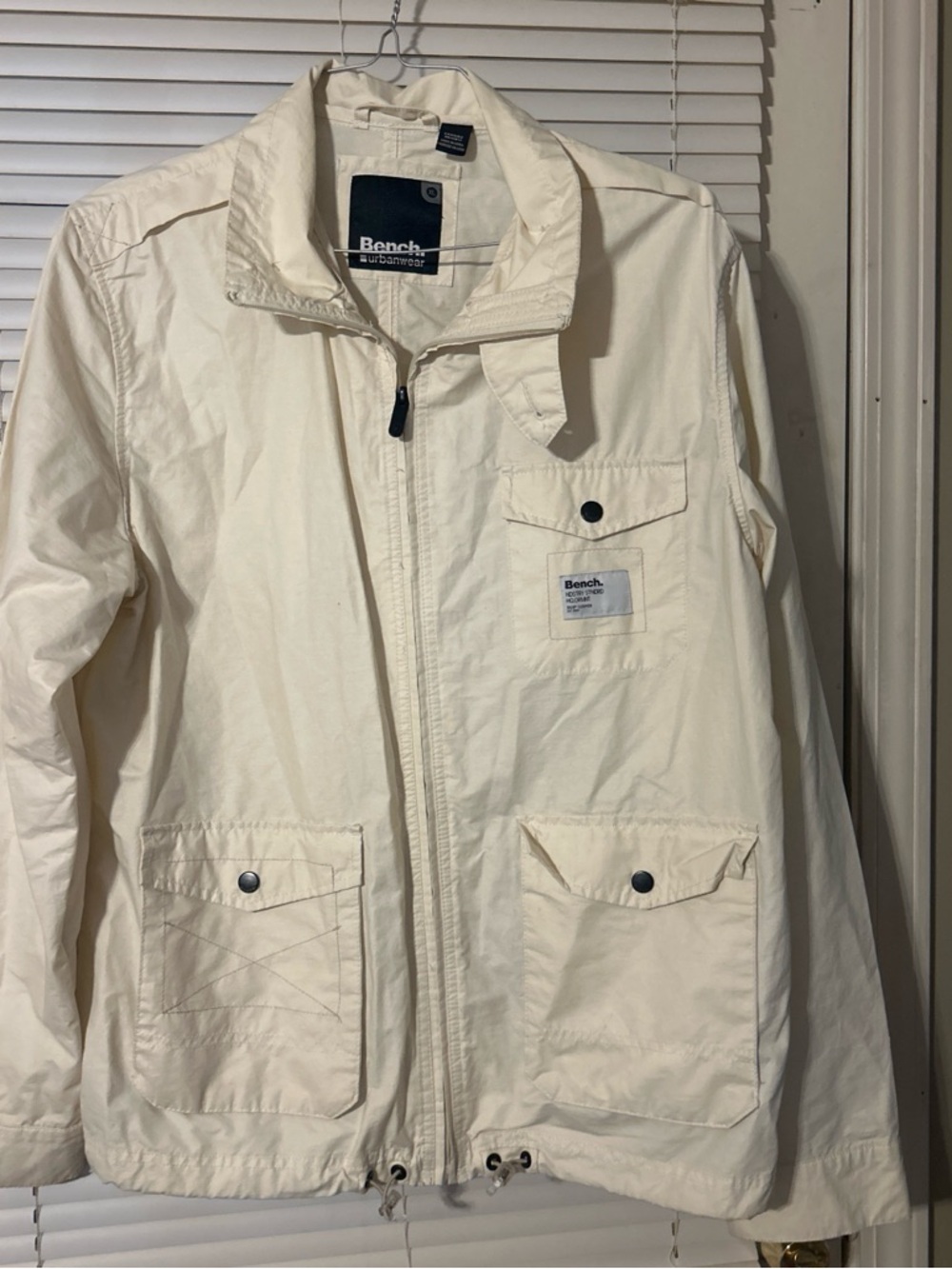Bench Cream Lightweight Zip-Up Jacket